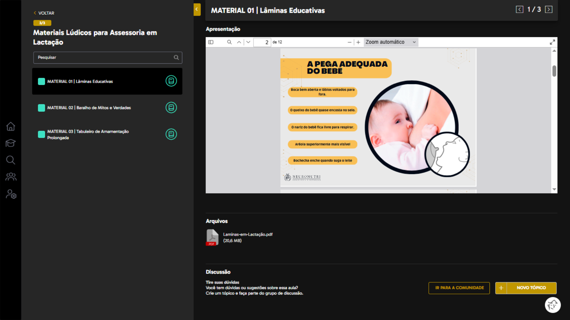 Player de Videoaulas